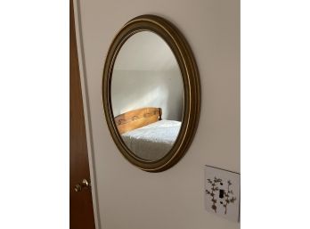 Vintage Framed Oval Wall Mirror