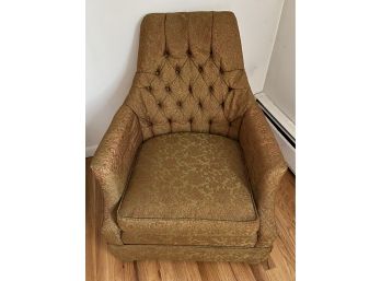 Vintage FlexSteel Tufted Back Armchair On Casters