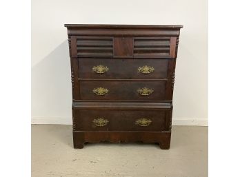 Antique Empire Dresser With Heavy Brass Pulls