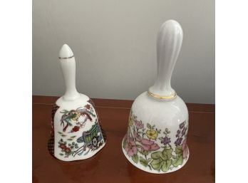 2 Vintage Porcelain Bells