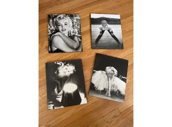 4 Marilyn Monroe Black And White Prints On Board