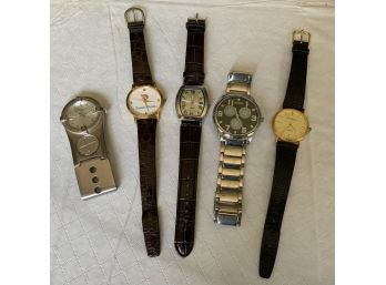 5 Mens Watch Lot ~ Pierre Cardin, Terner & More ~