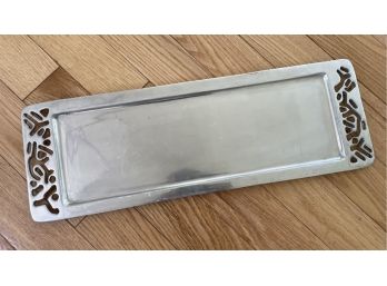 Metal Tray With Pierced Edges