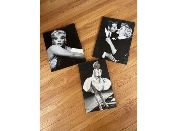 3 Marilyn Monroe Prints On Board