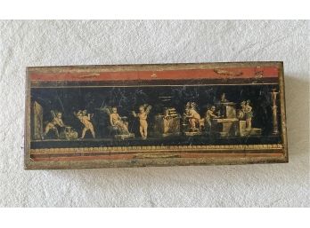 Beautiful Vintage Decoupage Glove Box With Cherubs