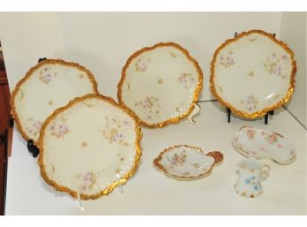 Limoges China Made In France Plates  Some Chips, Some Flea Bites 9.25'