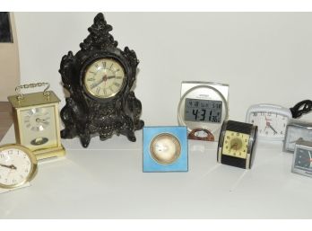 Argent Metal Dore Clock 935 Sterling Blue Enamel With 8 More Clock Sessions Ceramic Seth Thomas Baby Ben