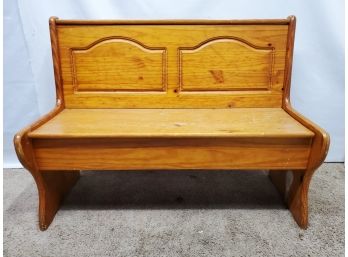 Vintage Wood Bench With Storage - Nice Project Piece