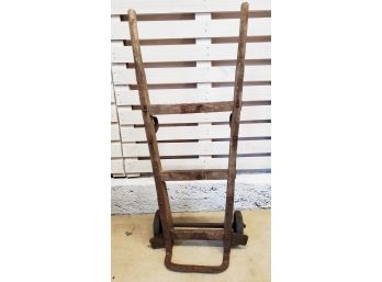 Awesome Vintage Wood & Steel Industrial Steampunk Hand Truck Dolly