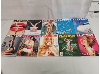 Ten Back Issue Playboy Gentlemen's Magazines 2013 / 2014