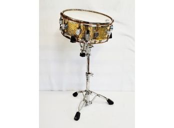 Vintage Pacific Drum Hand Hammered Brass Snare Drum & Stand - See Description