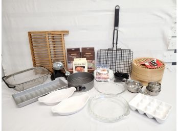 Kitchen & Cooking - Vintage Fire King & Pyrex, Chantal Baking Dishes, Himark Asian Steamer & More