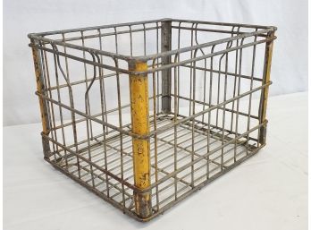 Vintage Wire Metal Dellwood Dairy Milk Crate