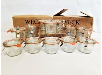 Twenty Four Mini Mold Jars With Rings & Clips By Weck