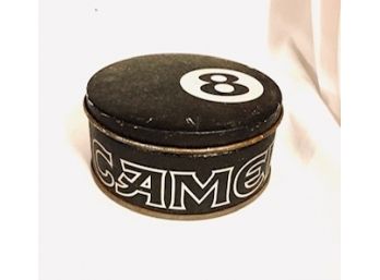 Vintage Camel Tobacco Round 8 Ball Tin With Interior Tray