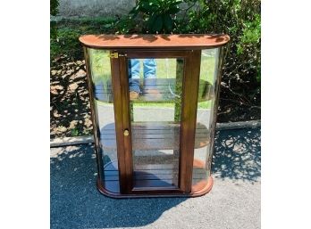 Vintage Bombay & Co Wall Mountable Glass Curio Cabinet.