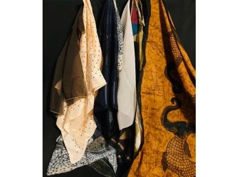 Grouping Of 8 Vintage Ladies Scarves