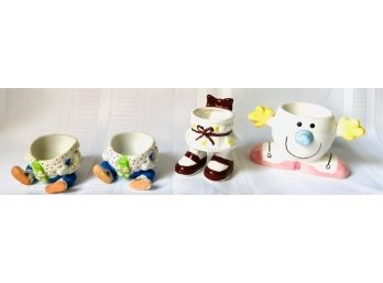 Grouping Of 4 Silly Feet Egg Cups