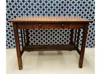 Antique Mission Style Trestle Table