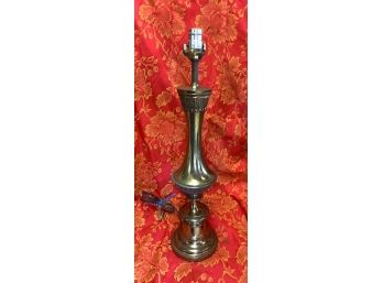 Classic Vintage Heavy Brass Candlestick Style Table Lamp