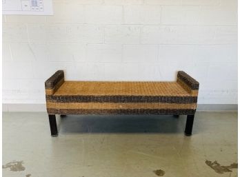 Vintage Pier 1 Rattan Woven Bench