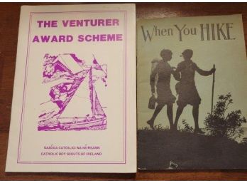 Pair Of Vintage Scouting Books: The Venturer Award Scheme & When You Hike