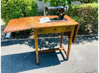 Antique Singer Sewing Machine Table - WORKING!!