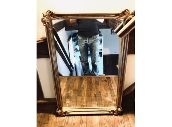 Large Vintage Gold Gilt Rectangular Mirror