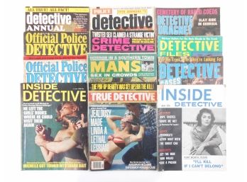 Detective Magazines From 1960s -- 12 Issues