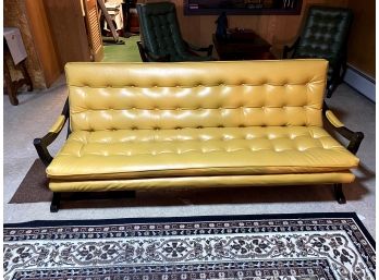 No Way, No How, There Is Another Yellow Leather Couch From The 60's In This Great Condition!!!