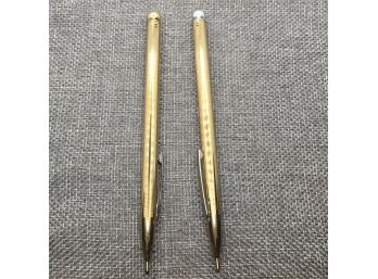 2 Vintage Tilt A Matic Ballpoint Pens In Case