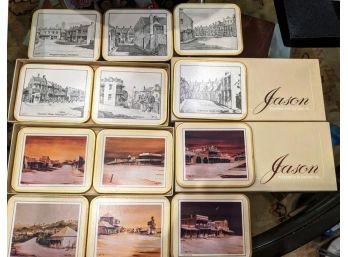 Two Sets Of Six Very Picturesque 'Jason' Coasters -Never Used Still In Boxes