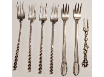 7 Forks - Sterling, 925, Sliver Plated