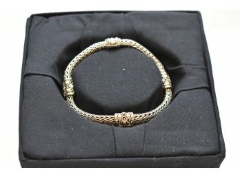 John Hardy Sterling Silver And 18k Gold Bracelet