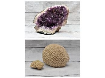 Unique Amethyst Geode Cluster Specimen And More