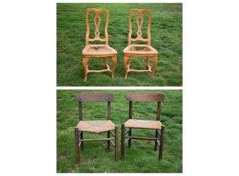 Cane And Rush Chairs For Restoration