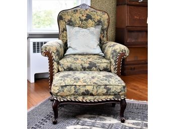 High Back Arm Chair And Ottoman