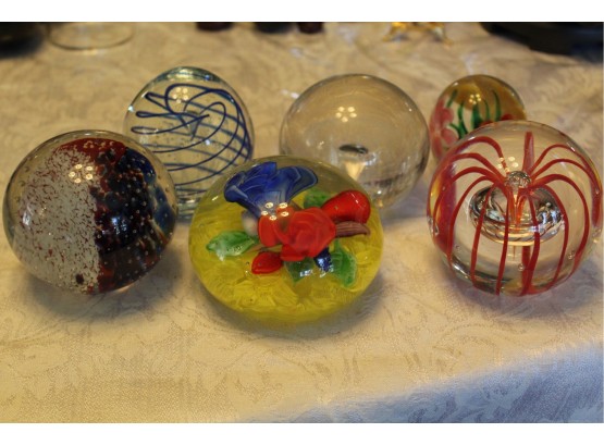 Paperweight Lot 6 Pieces