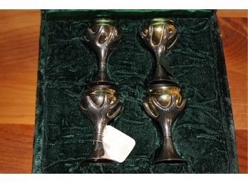 Rite Life Silver Plate Kiddish Cups With Box