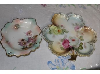 2 Vintage Painted Dishes