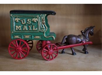 Cast Iron Horse Drawn Wagon