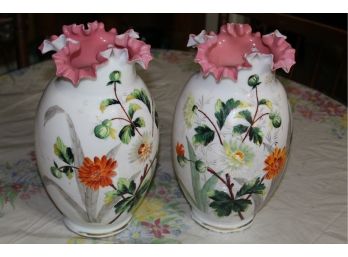 Pair Of Bristol Vases