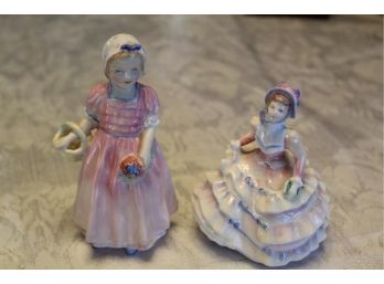 2 Vintage Royal Daulton Figurines