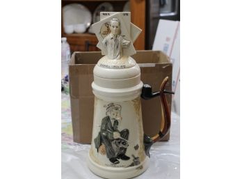 Norman Rockwell Stein Ceramic Cookie Jar