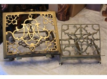 2 Brass Book Holders