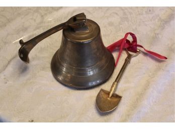 Brass Bell With Shovel