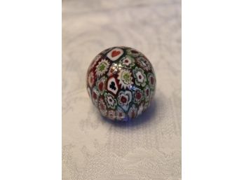 Millefiori Glass Paperweight