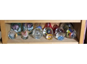 Art Glass Paperweight Lot