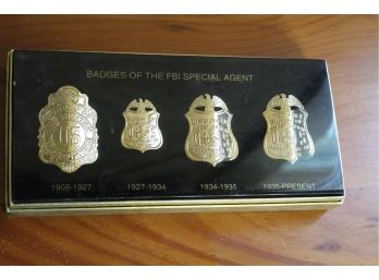 Lucite FBI Badges Paperweight Or Display