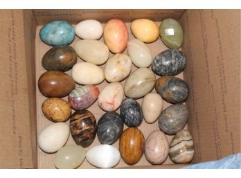 Lot Of Polished Stone Eggs